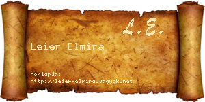 Leier Elmira névjegykártya